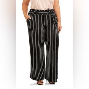 Terra & Skye plus size stripe wide leg pant for women size 1X